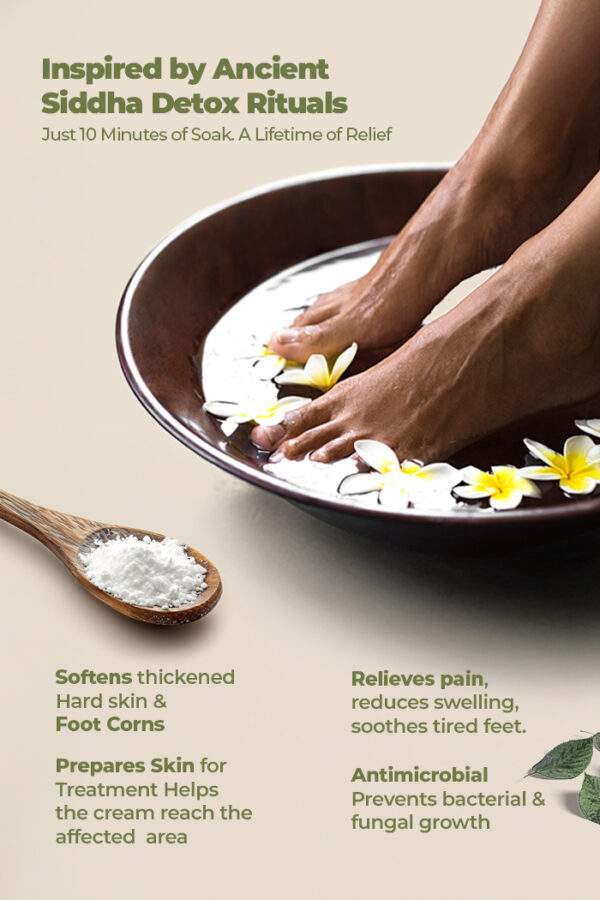 Siddha Foot Wellness Pack (Footcorn Cream + Tankan Salt) - Image 5