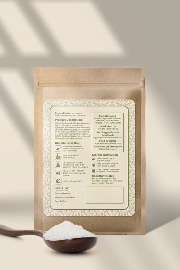 Siddha Foot Wellness Pack (Footcorn Cream + Tankan Salt) - Image 6
